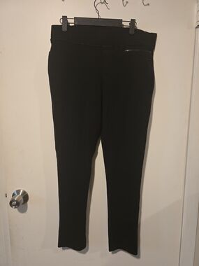 DKNY Black Stretch Pull On Ponte Pants